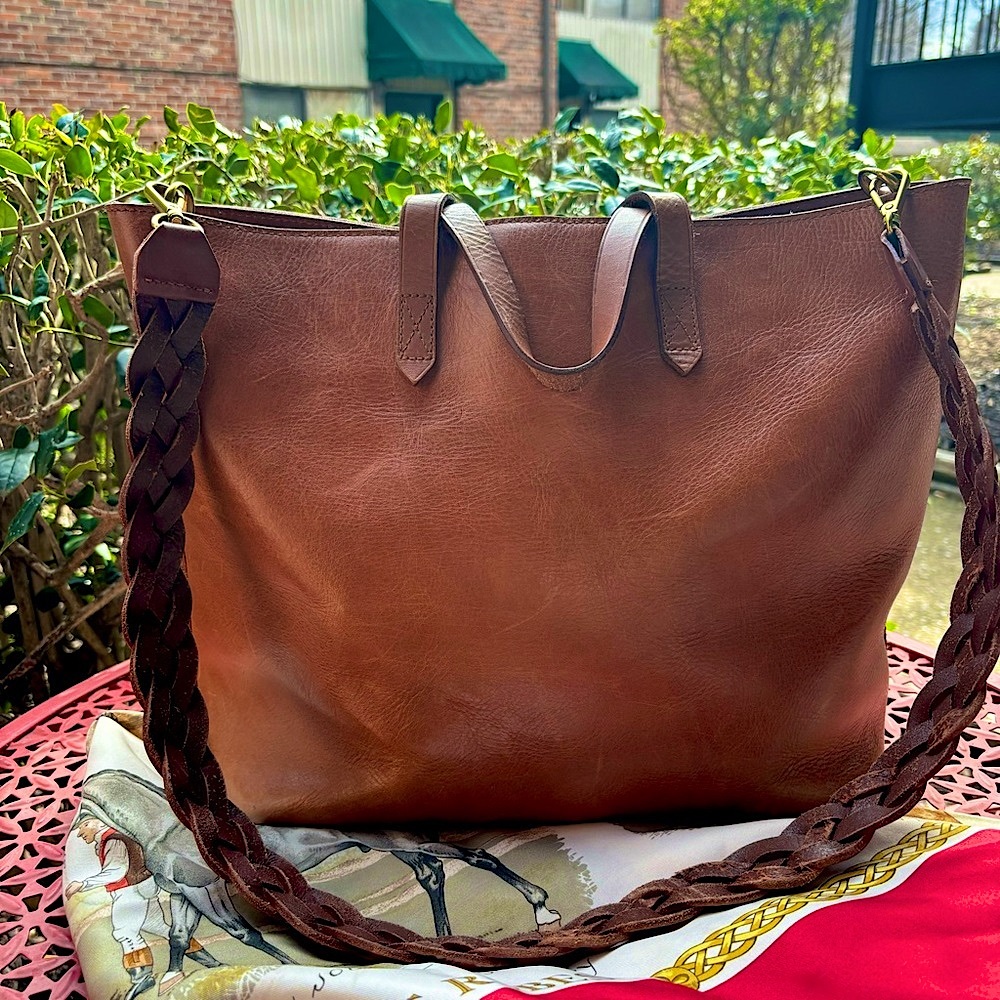 Madewell Zip-Top Transport Tote w/ Braided Strap